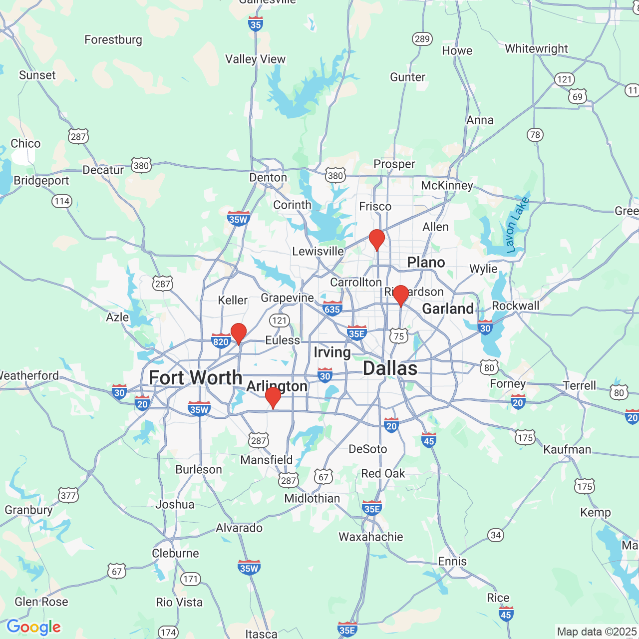 Google map image of our locations