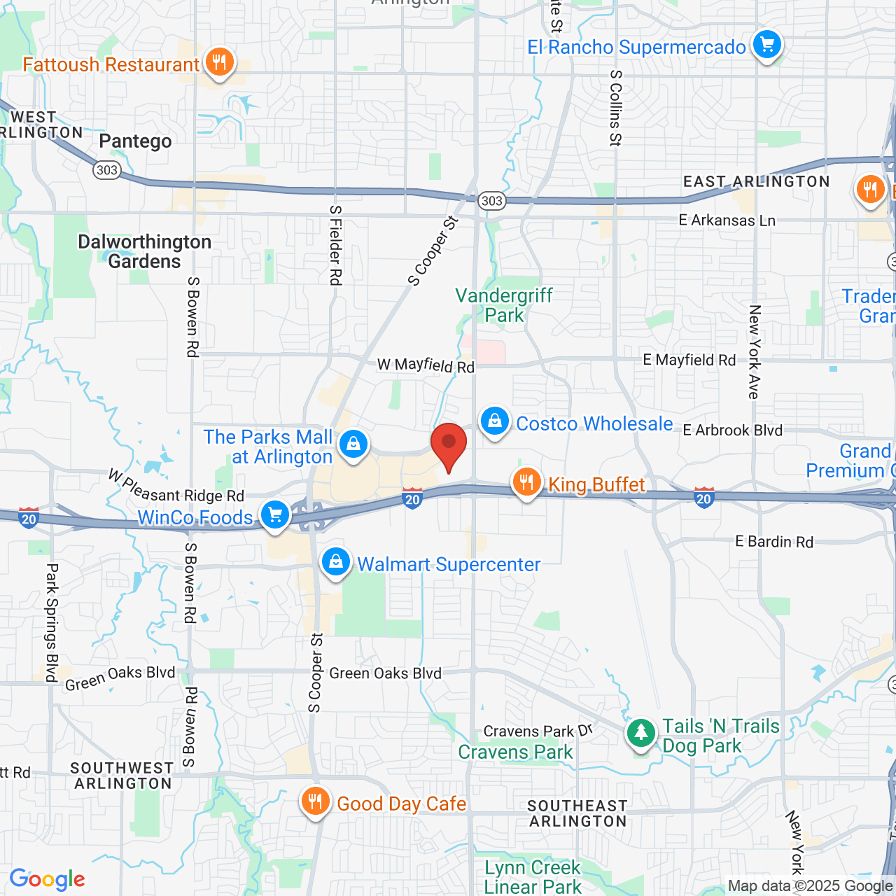 Google map image of our location in 811 W Interstate 20 Arlington, TX